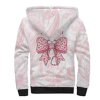 New Zealand Nurses RN Personalised Sherpa Hoodie Pink Stethoscope Coquette Bow Maori Motif