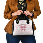 New Zealand Nurses RN Personalised Shoulder Handbag Pink Stethoscope Coquette Bow Maori Motif