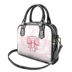 New Zealand Nurses RN Personalised Shoulder Handbag Pink Stethoscope Coquette Bow Maori Motif
