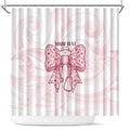 New Zealand Nurses RN Personalised Shower Curtain Pink Stethoscope Coquette Bow Maori Motif