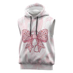 New Zealand Nurses RN Personalised Sleeveless Hoodie Pink Stethoscope Coquette Bow Maori Motif