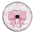 New Zealand Nurses RN Personalised Spare Tire Cover Pink Stethoscope Coquette Bow Maori Motif