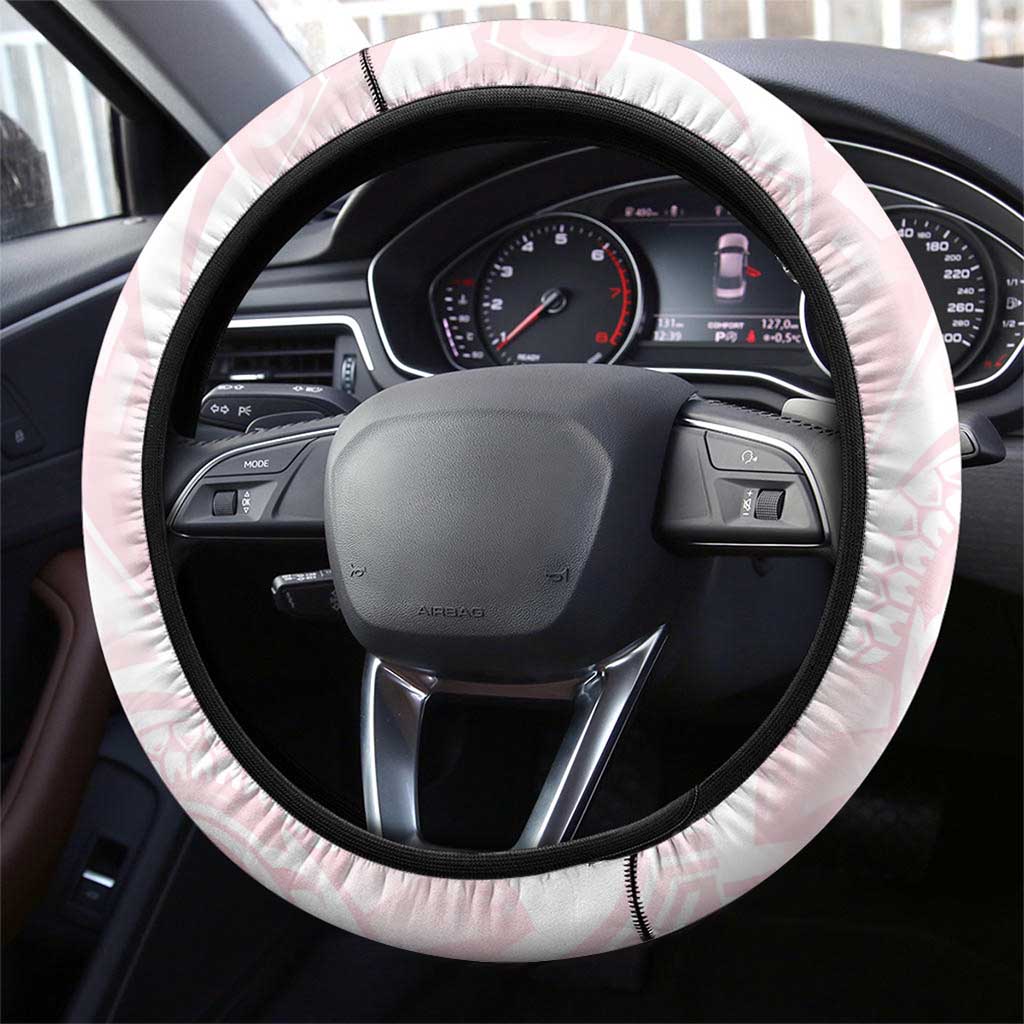 New Zealand Nurses RN Steering Wheel Cover Pink Stethoscope Coquette Bow Maori Motif