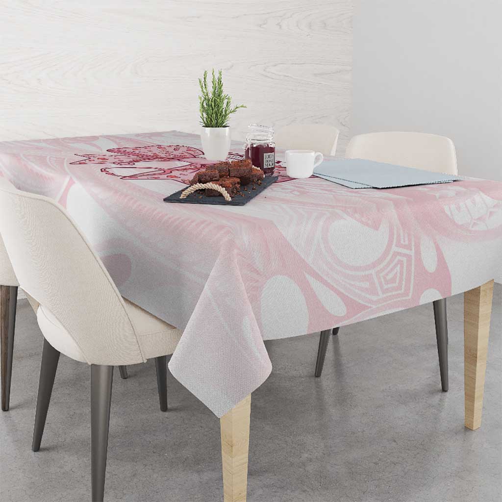 New Zealand Nurses RN Personalised Tablecloth Pink Stethoscope Coquette Bow Maori Motif
