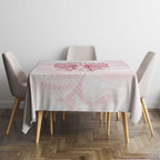 New Zealand Nurses RN Personalised Tablecloth Pink Stethoscope Coquette Bow Maori Motif