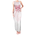 New Zealand Nurses RN Personalised Tank Maxi Dress Pink Stethoscope Coquette Bow Maori Motif