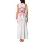 New Zealand Nurses RN Personalised Tank Maxi Dress Pink Stethoscope Coquette Bow Maori Motif