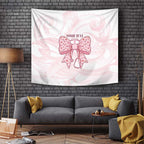 New Zealand Nurses RN Personalised Tapestry Pink Stethoscope Coquette Bow Maori Motif