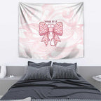 New Zealand Nurses RN Personalised Tapestry Pink Stethoscope Coquette Bow Maori Motif