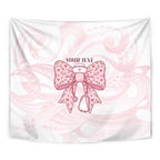 New Zealand Nurses RN Personalised Tapestry Pink Stethoscope Coquette Bow Maori Motif