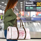 New Zealand Nurses RN Personalised Travel Bag Pink Stethoscope Coquette Bow Maori Motif
