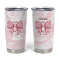 New Zealand Nurses RN Personalised Tumbler Cup Pink Stethoscope Coquette Bow Maori Motif