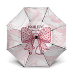 New Zealand Nurses RN Personalised Umbrella Pink Stethoscope Coquette Bow Maori Motif