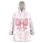 New Zealand Nurses RN Personalised Wearable Blanket Hoodie Pink Stethoscope Coquette Bow Maori Motif