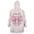 New Zealand Nurses RN Personalised Wearable Blanket Hoodie Pink Stethoscope Coquette Bow Maori Motif