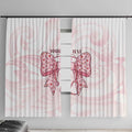 New Zealand Nurses RN Personalised Window Curtain Pink Stethoscope Coquette Bow Maori Motif