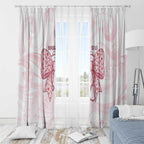 New Zealand Nurses RN Personalised Window Curtain Pink Stethoscope Coquette Bow Maori Motif