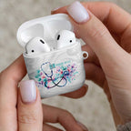 New Zealand Nurses RN Personalised AirPods Case Stethoscope Floral Maori Motif