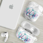 New Zealand Nurses RN Personalised AirPods Case Stethoscope Floral Maori Motif