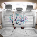 New Zealand Nurses RN Personalised Back Car Seat Cover Stethoscope Floral Maori Motif