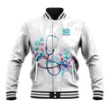New Zealand Nurses RN Personalised Baseball Jacket Stethoscope Floral Maori Motif