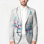New Zealand Nurses RN Personalised Blazer Stethoscope Floral Maori Motif
