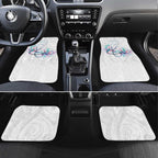 New Zealand Nurses RN Personalised Car Mats Stethoscope Floral Maori Motif