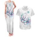 New Zealand Nurses RN Personalised Couples Matching Tank Maxi Dress and Hawaiian Shirt Stethoscope Floral Maori Motif