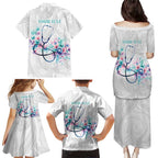 New Zealand Nurses RN Personalised Family Matching Puletasi and Hawaiian Shirt Stethoscope Floral Maori Motif
