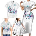 New Zealand Nurses RN Personalised Family Matching Short Sleeve Bodycon Dress and Hawaiian Shirt Stethoscope Floral Maori Motif