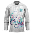 New Zealand Nurses RN Personalised Hockey Jersey Stethoscope Floral Maori Motif