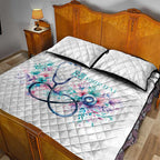 New Zealand Nurses RN Personalised Quilt Bed Set Stethoscope Floral Maori Motif