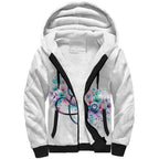 New Zealand Nurses RN Personalised Sherpa Hoodie Stethoscope Floral Maori Motif