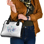 New Zealand Nurses RN Personalised Shoulder Handbag Stethoscope Floral Maori Motif