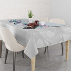 New Zealand Nurses RN Personalised Tablecloth Stethoscope Floral Maori Motif