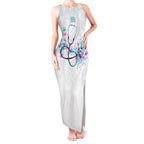 New Zealand Nurses RN Personalised Tank Maxi Dress Stethoscope Floral Maori Motif