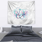 New Zealand Nurses RN Personalised Tapestry Stethoscope Floral Maori Motif