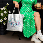 New Zealand Nurses RN Personalised Tote Bag Stethoscope Floral Maori Motif