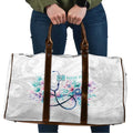 New Zealand Nurses RN Personalised Travel Bag Stethoscope Floral Maori Motif
