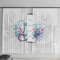 New Zealand Nurses RN Personalised Window Curtain Stethoscope Floral Maori Motif