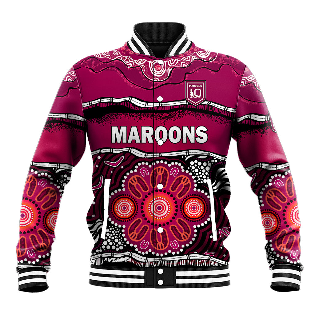 custom-text-and-number-maroons-rugby-baseball-jacket-aboriginal-queensland-state-of-origin