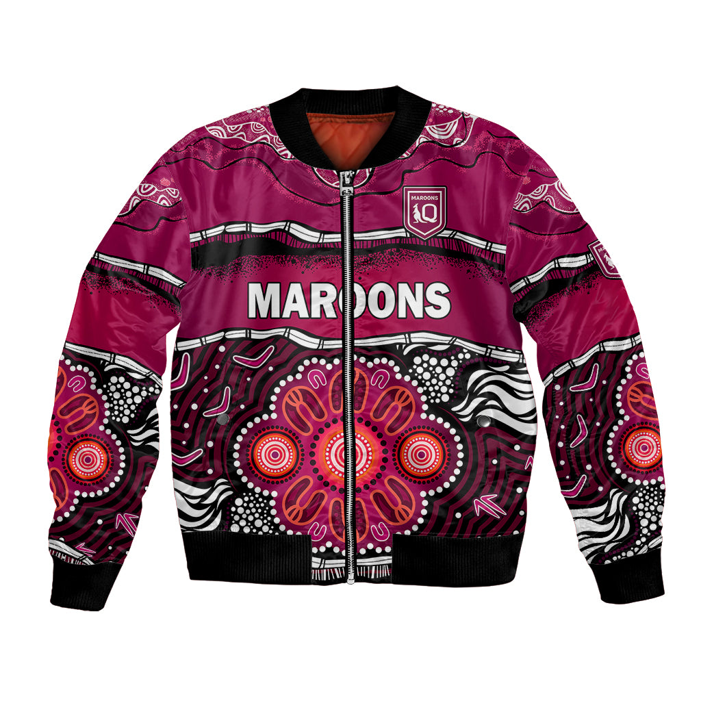 custom-text-and-number-maroons-rugby-bomber-jacket-aboriginal-queensland-state-of-origin