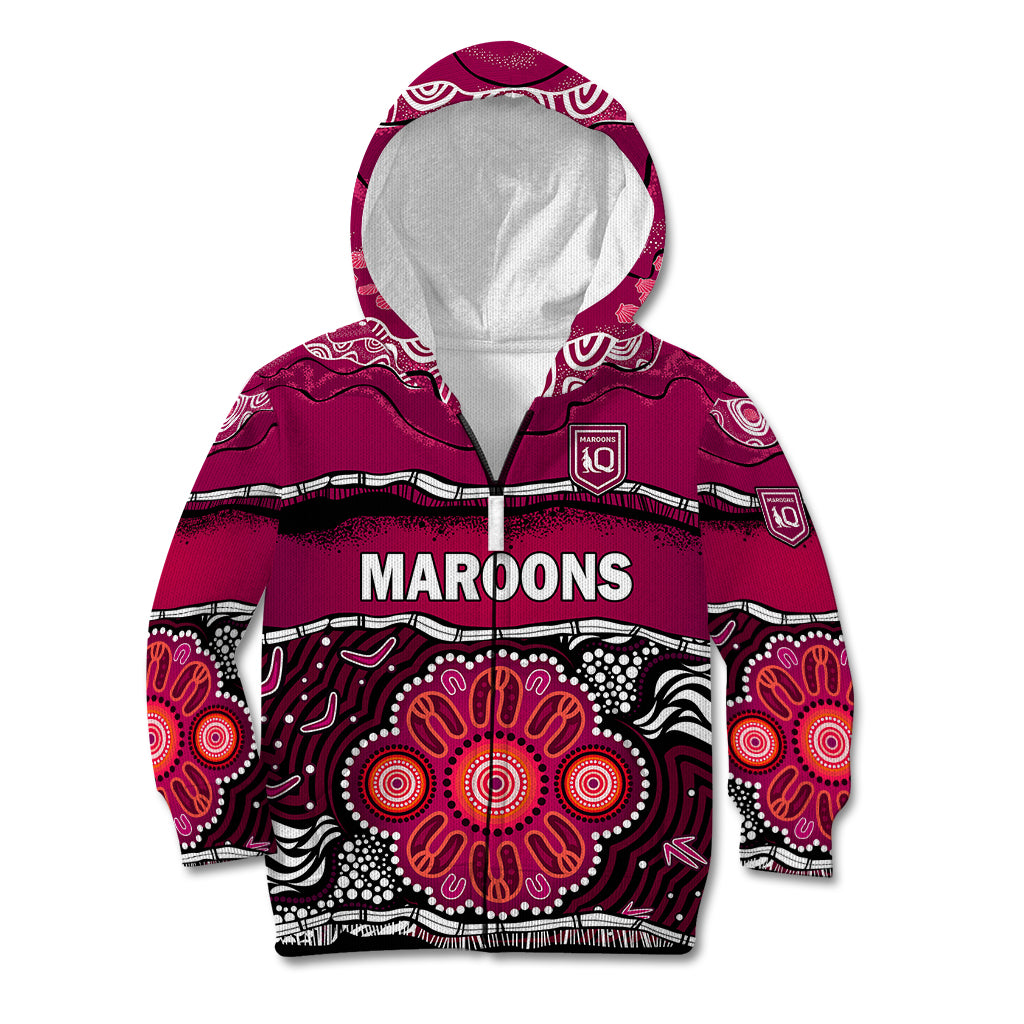 custom-text-and-number-maroons-rugby-kid-hoodie-aboriginal-queensland-state-of-origin
