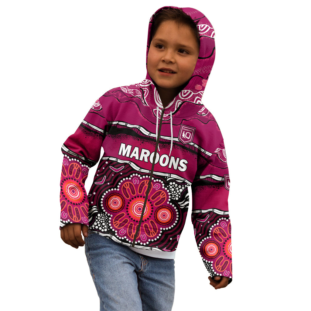 custom-text-and-number-maroons-rugby-kid-hoodie-aboriginal-queensland-state-of-origin