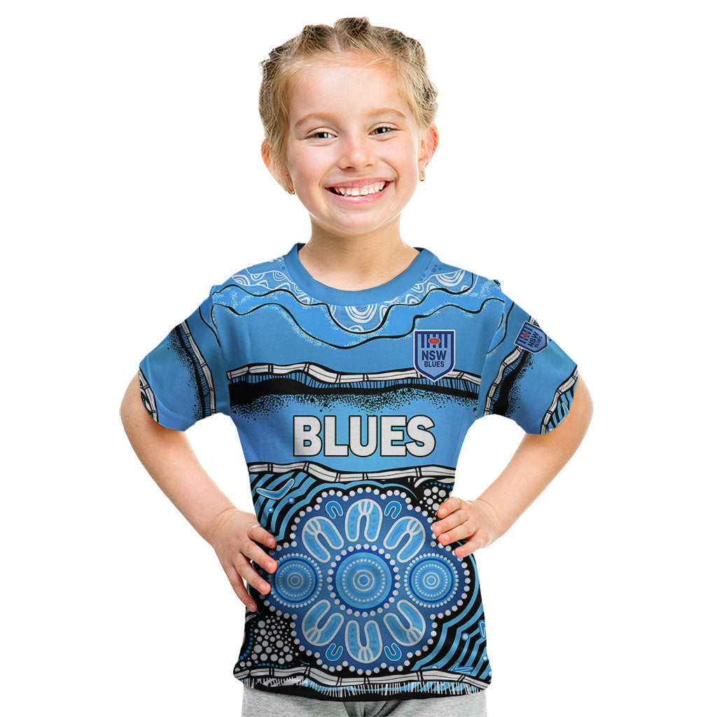 custom-text-and-number-blues-rugby-aboriginal-kid-t-shirt-new-south-wales-state-of-origin