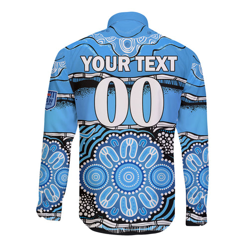 custom-text-and-number-blues-rugby-aboriginal-long-sleeve-button-shirt-new-south-wales-state-of-origin