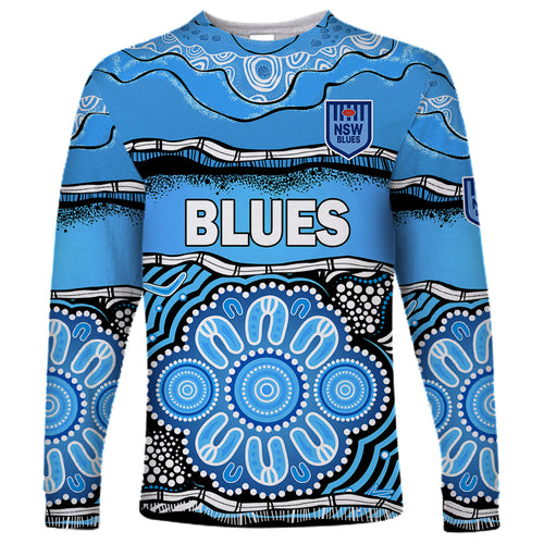custom-text-and-number-blues-rugby-aboriginal-long-sleeve-shirt-new-south-wales-state-of-origin