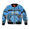 custom-text-and-number-blues-rugby-aboriginal-sleeve-zip-bomber-jacket-new-south-wales-state-of-origin