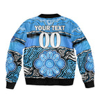 custom-text-and-number-blues-rugby-aboriginal-sleeve-zip-bomber-jacket-new-south-wales-state-of-origin