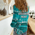 Australia Heat Cricket Women Casual Shirt Indigenous 2023 LT9